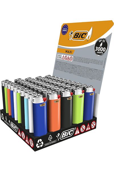 Bic J6 Classic MAXI Lighter Pack of 50
