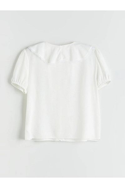 LC Waikiki Cămașă crop pentru fete LCW Kids cu volane (S5)