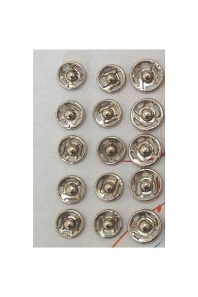 P Parla Snap 18 mm 20 Pieces Silver