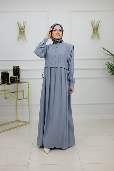 VALENS BOUTİQUE Γυναικείο Φόρεμα Hijab Γιλέκο