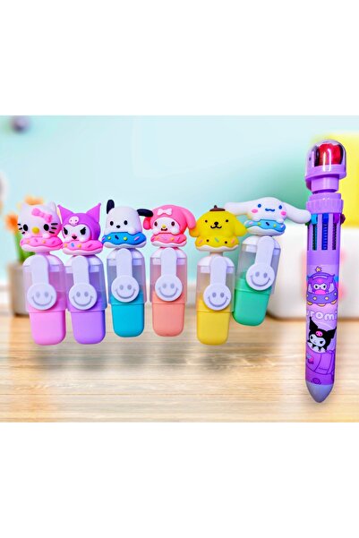 izmir yazici servis Kuromi Hello Kitty 6 Lı Mini Fosforlu Kalem Seti 10 Renk ...