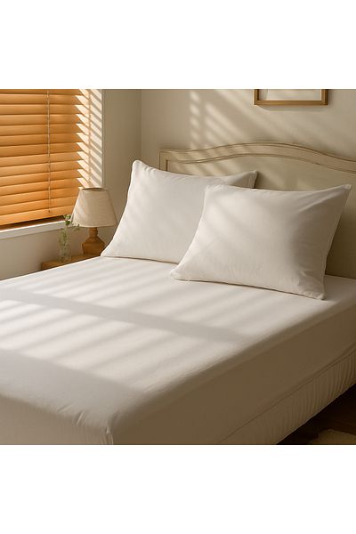MundoLindo Double Fitted Sheet Set 3 Pieces 100% Natural Cotton