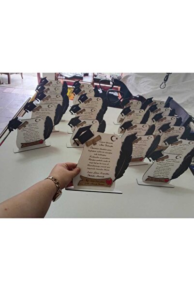 mrchediyesepeti Mezuniyet Hatırası (PLAKET) Kişiye Özel Isim Yazılı 10 Adet G...