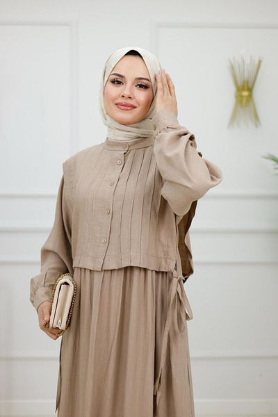 VALENS BOUTİQUE Γυναικείο Φόρεμα Hijab Γιλέκο