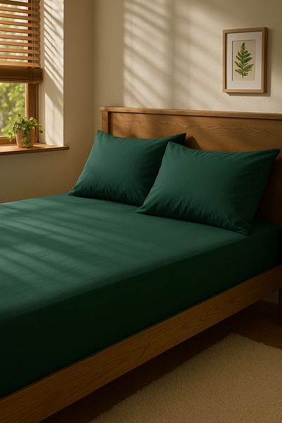 MundoLindo Double Fitted Sheet Set 3 Pieces 100% Natural Cotton