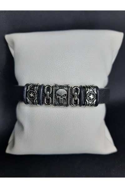 makadi سوار مصنوع يدويًا من الجلد الصناعي للجنسين مع تفاصيل معدنية