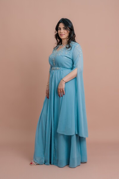 IKKXA Belted Elegant 2-Piece Kaftan