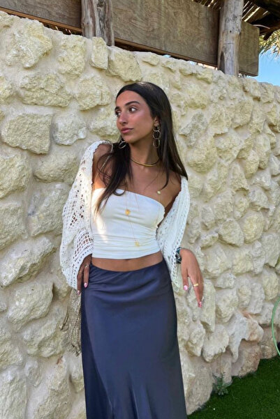 thesunfyre FEMEII Fusta elegantă de vară din satin de lungime midi