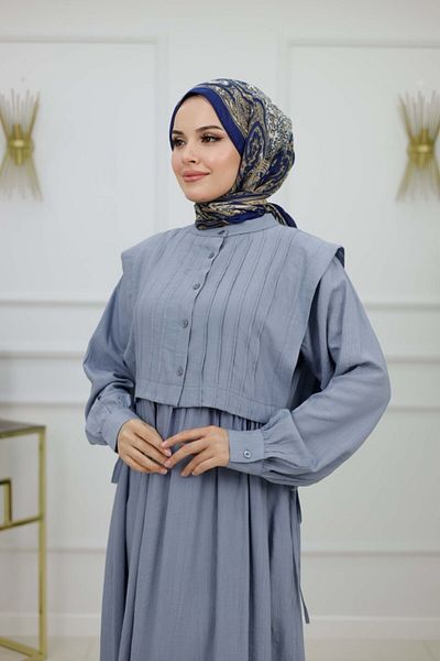 VALENS BOUTİQUE Γυναικείο Φόρεμα Hijab Γιλέκο
