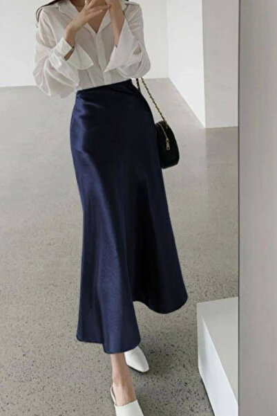 thesunfyre FEMEII Fusta elegantă de vară din satin de lungime midi