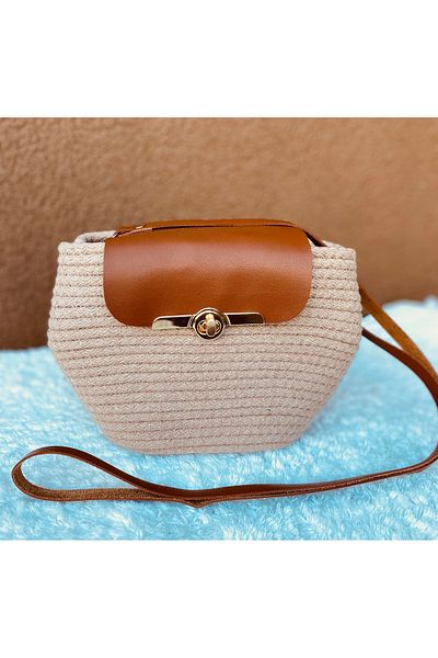 ELÇİÇEK HOME Straw Bag, Hanging Bag, Shoulder Bag