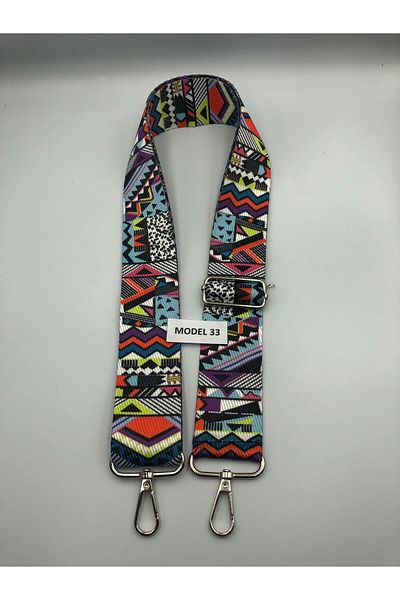 DUCK HOBY Curea reglabilă pentru geantă Mâner pentru geantă Accesoriu pentru geantă 4cm X 120cm Model etnic 4