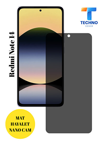 foxpower Redmi Note 14 Mat Hayalet Nano Cam Darbelere Karşı Dayanıklı Esnek N...