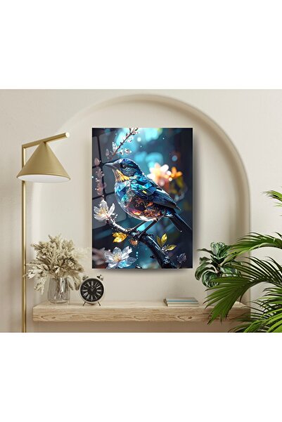 Glit Glass Cam Tablo – Doğanın Zarif Uçuşu