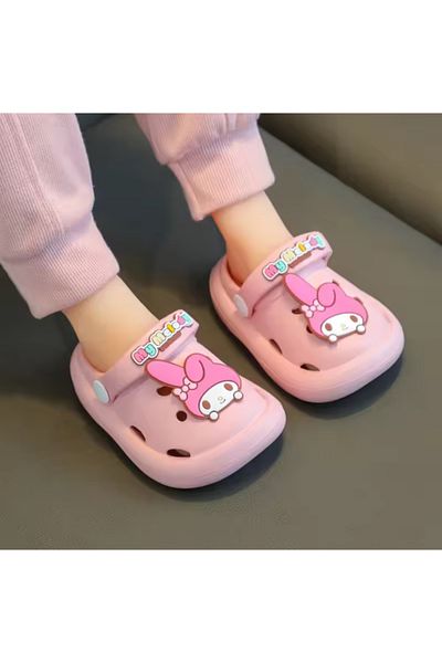 synshop My Melody Melody Anime Figure Rabbit Girl Children Slippers Sandals Summer Home Non-Slip Soft Sole