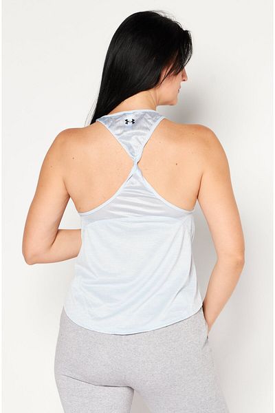 Under Armour Women Sportswear Fit Sleeveless Training Tank Top, Light Blue Combo