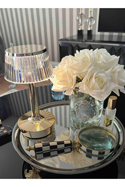 Fırsat7 Dimmerli Taşınabilir Dokunmatik 3 Renk Yanma Modlu Şarjlı Masa Lambası