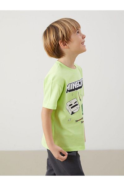 LC Waikiki Lcw Kids Crew Neck Minecraft Printed Boys T-Shirt