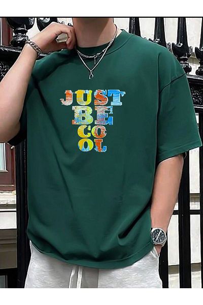 Boi Γυναικείο και ανδρικό μπλουζάκι Just Be Cool με στάμπα