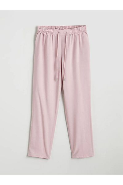 LC Waikiki Lcw Comfort Pink Elastic Waist Carrot Cut Women's Trousers