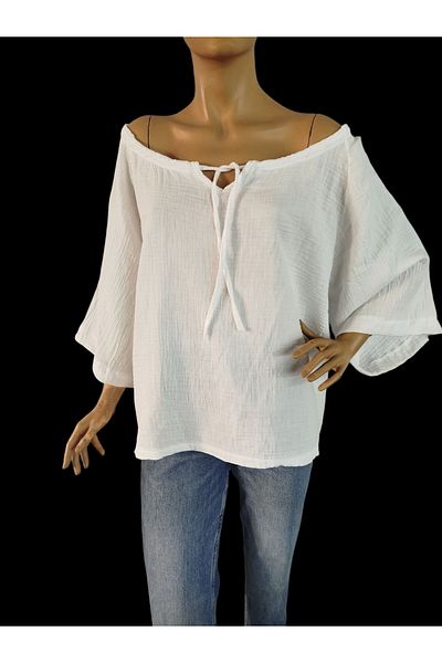 estewoman Muslin 100% Cotton Drawstring Tunic