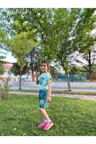 Kocaman Bebe Girls Team 96 Printed Girls Shorts Set