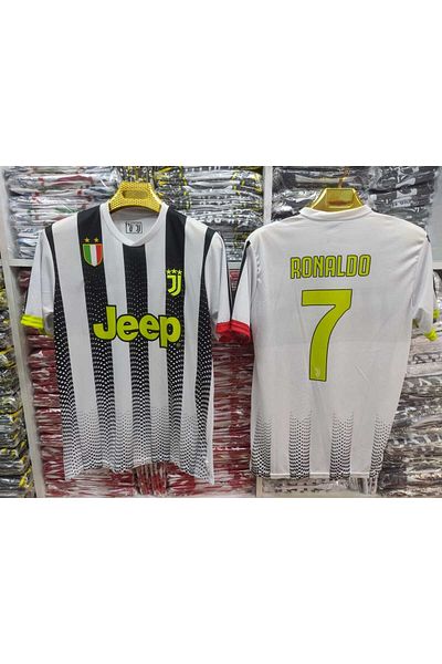 DAYIBALI DÜKKAN Dayibali Juv Cristiano Ronaldo 19/20 Season Black White Short Sleeve Jersey