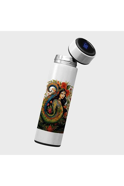 ZERYA Şahmaran Digital Display Steel Thermos - 450 ml - Şahmaran Thermos