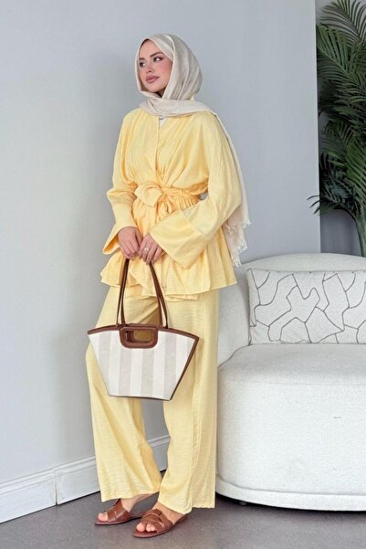 Şulemoda Giyim Akgün Suit Yellow