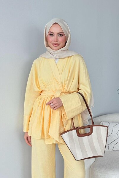 Şulemoda Giyim Akgün Suit Yellow