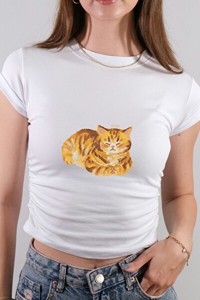 Kadın crop T-Shirt c15