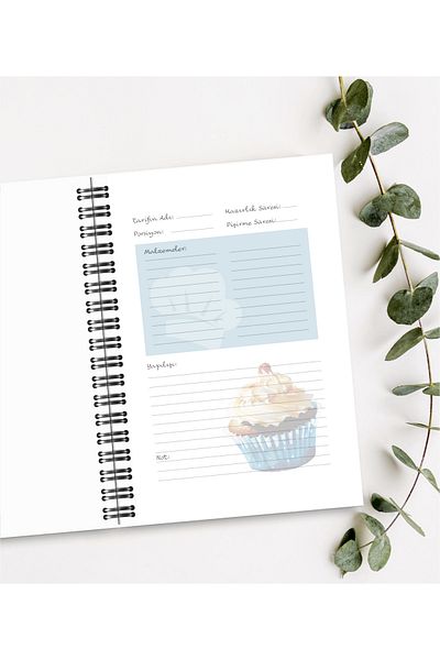 BULUT DİJİTAL Cookbook / 100 Sheets / 15cm X 21cm