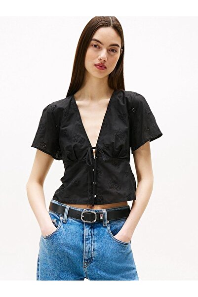 Tommy Hilfiger TJW TIE FRONT BRODERIE BLOUSE