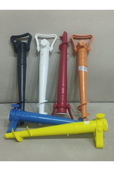 Genel Markalar Turuncu 34 cm plastik plaj şemsiye kazığı, dayanıklı ve kullan...