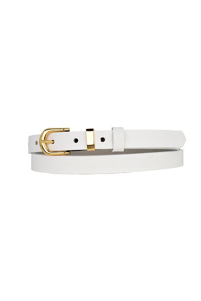 GoDeri 100% piele naturală, culoare aurie, curea pentru femei, albă, cu cureaua, 2 cm, se potrivește tuturor îmbrăcămintele_plat-auriu