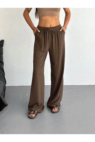 Velista Women's High Waist Wide Leg Linen Trousers