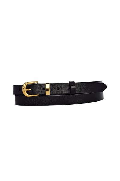 GoDeri 100% piele naturală, culoare aurie, curea neagră pentru femei, cu cureaua, 2 cm, se potrivește cu toate îmbrăcămintele_drept-auriu
