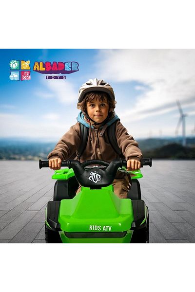 ALBADER Kids Ride On Toy With 4 Wheels, Ride On Motorcycle, Electric Bike 6V, Off-Road Vehicle