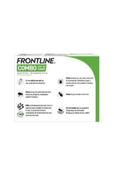 FRONTLINE Flea & Tick Treatment for Cats and Ferrets - 3 Pipettes