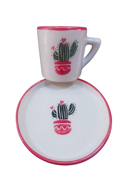 Ganita home Coffee Cup Cactus Single 100 ml Double Size