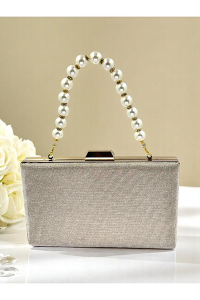 Biçanta Dot Pattern Gold Color Women's Evening Dress Bag Wedding Engagement Graduation