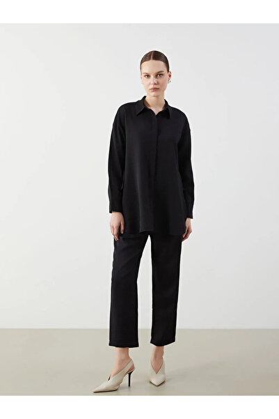 LC Waikiki Lcw Modest Black Elastic Waist Women's Trousers