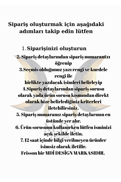 Frisson Dökülmeyen İncili İsimli SATEN KIRMIZI Yüzük Kurdelesi Söz Kurdelesi Nişan kurdelesi