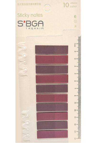 sibga tasarım Transparent Burgundy Brown Bookmark Bookmark Sticker Note Paper