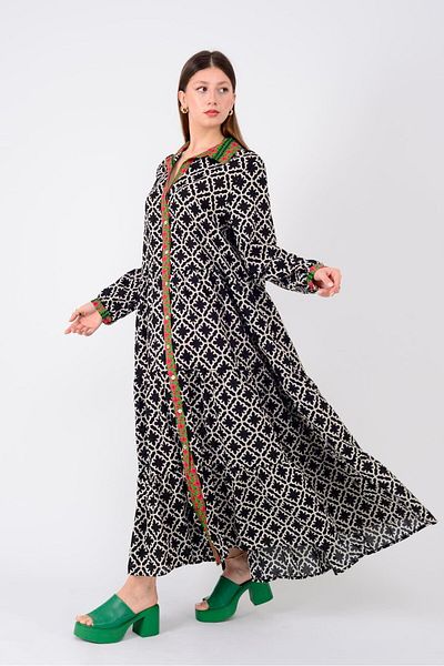 ZTO Women's Buttoned Long Dress