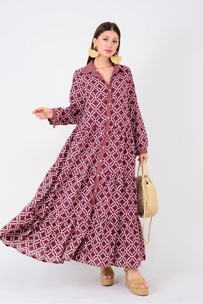 ZTO Women's Buttoned Long Dress