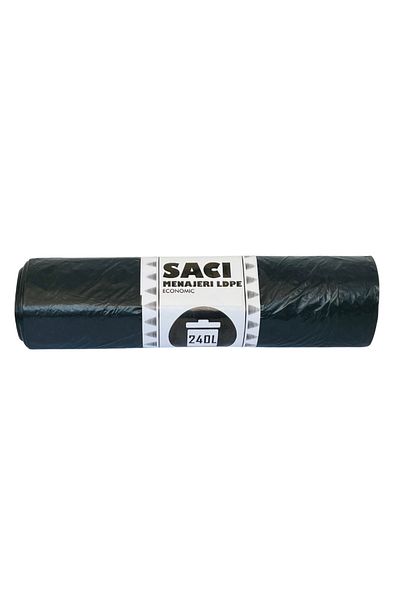 LYOBEST LDPE garbage bags, resistant, Economical, Black, Capacity 240 L, 10 pcs / roll
