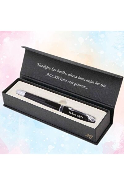 HediyesiBizden KİŞİYE ÖZEL İSİM BASKILI METAL ROLLER KALEM SETİ