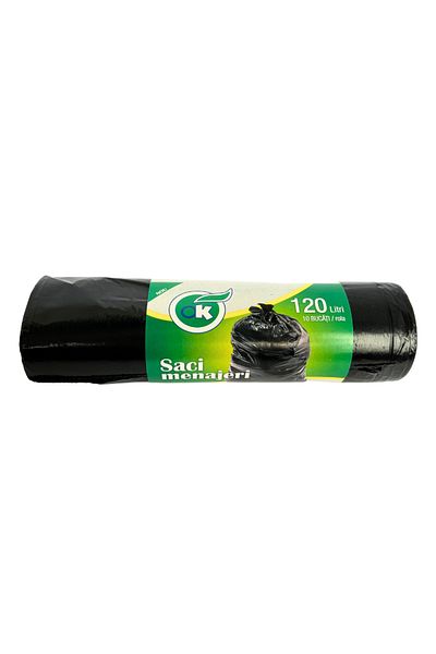 LYOBEST Garbage Bags, for Europubula, Capacity 120L, 10 Pcs/Roll, Black Color, Resistant