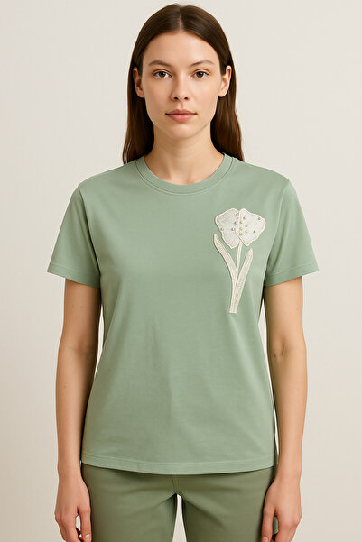 MODA Women Bead Detailed 1St Quality T-Shirt